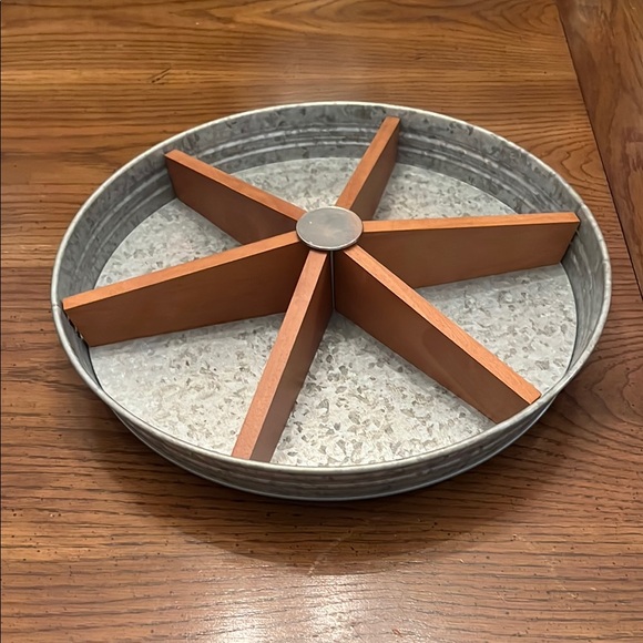Better Homes And Gardens Other - Galvanized Metal and Wood Lazy Susan